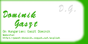 dominik gaszt business card